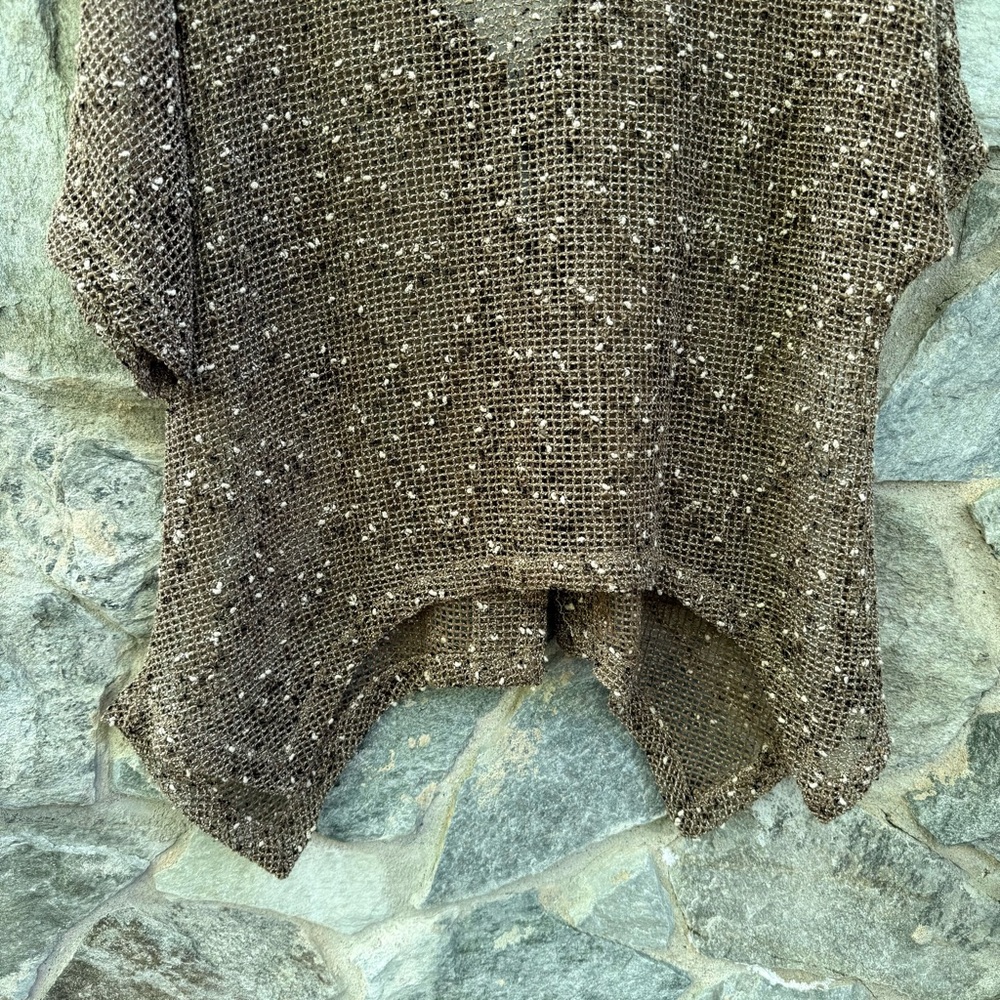 Vintage 90s Woven Short Dolman Sleeve Cardigan women’s large - Picture 9 of 9
